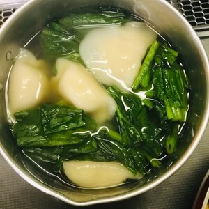 水餃子の和風スープ